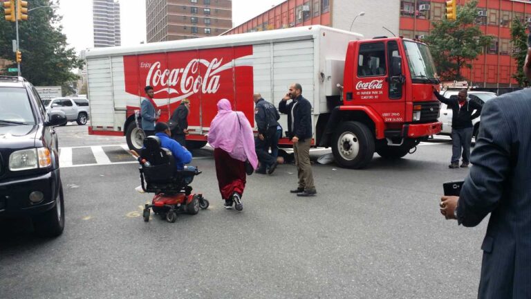 New York City Coca Cola Delivery Truck Hit an Elderly